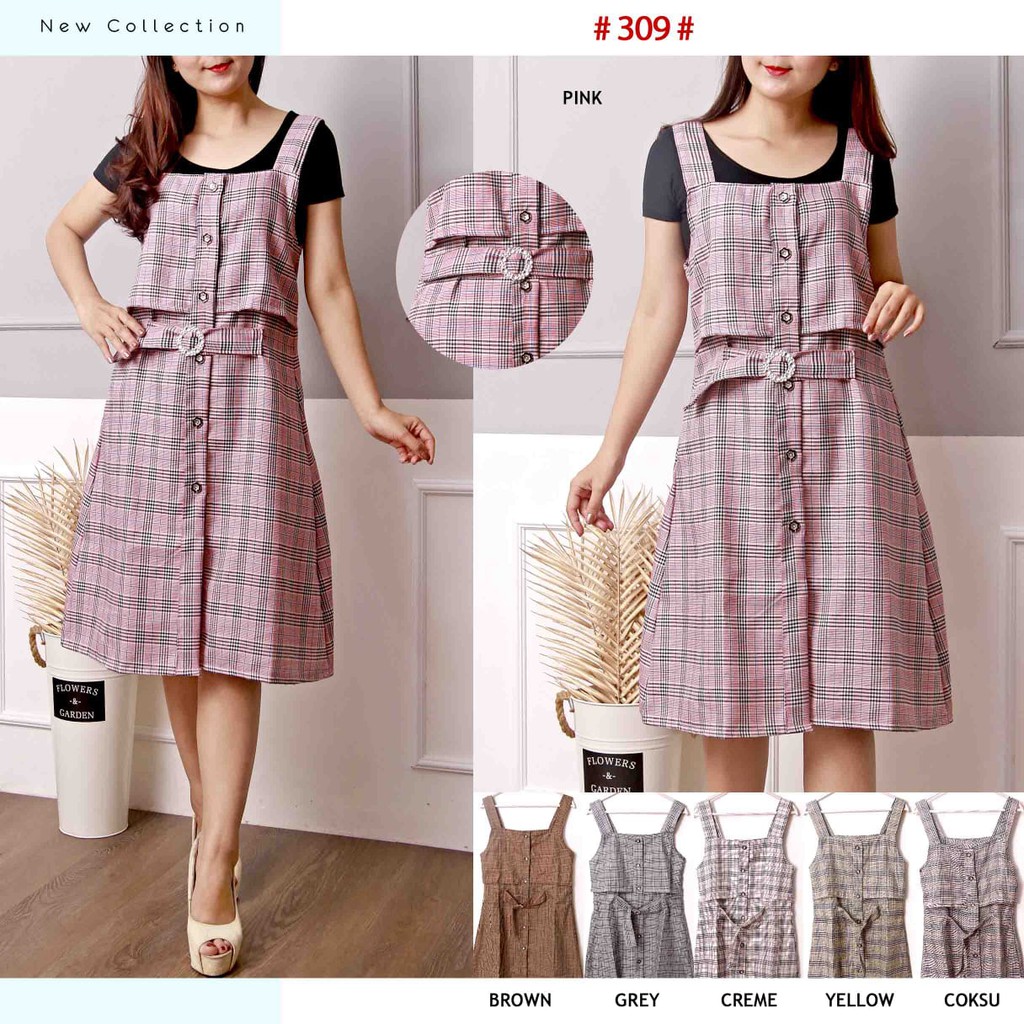 FORTUNA FASHION DRESS OVERALL KOTAK ZARA || OVERALL WANITA