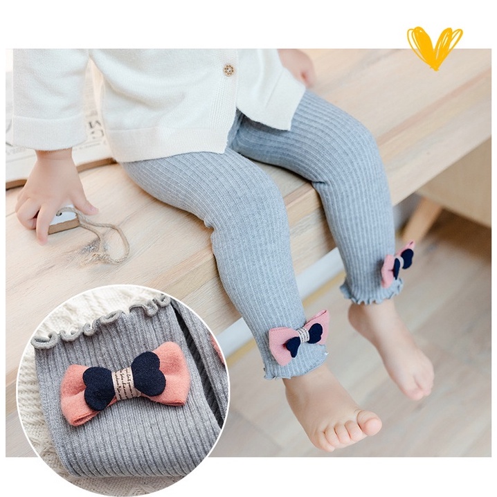 CHUBBI 21/22 Legging Anak Perempuan Rajutan Renda Pita