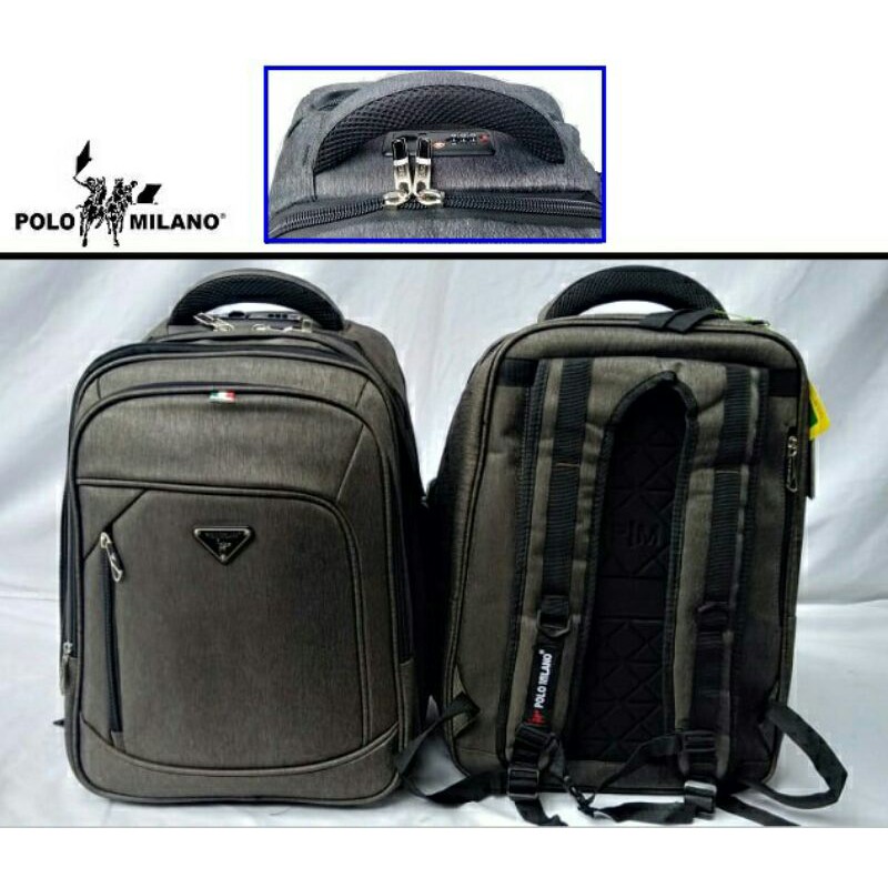 RANSEL LAPTOP USB POLO MILANO BEST SELLER TERLARIS TERMURAH