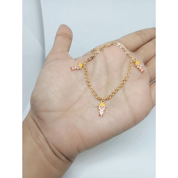 gelang tangan anak nori+ m lol cat kramik premium gelang tangan perak925 asli lapis emas