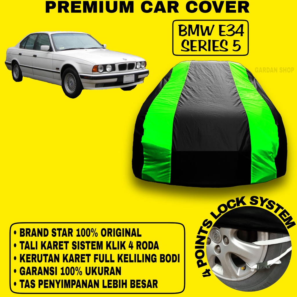 Body Cover BMW E34 SERIES 5 Sarung Strip HIJAU Penutup Pelindung Bodi Mobil Bmw E34 Series 5 PREMIUM