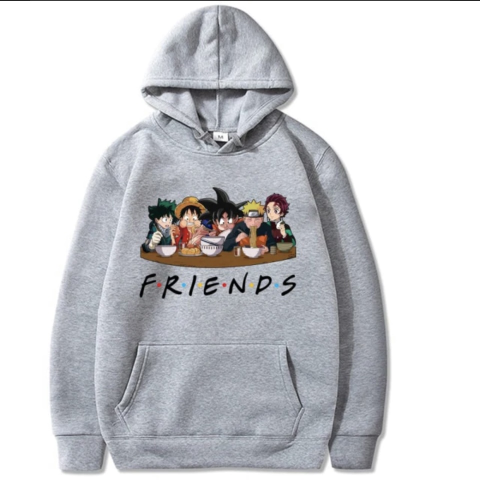 Friends My Hero Academia Anime Jumper Hoodie II Sweater Hoodie Anime II Sweter Oblong Topi II SIZE M - XL ( Pria &amp; Wanita / Anak &amp; Dewasa )