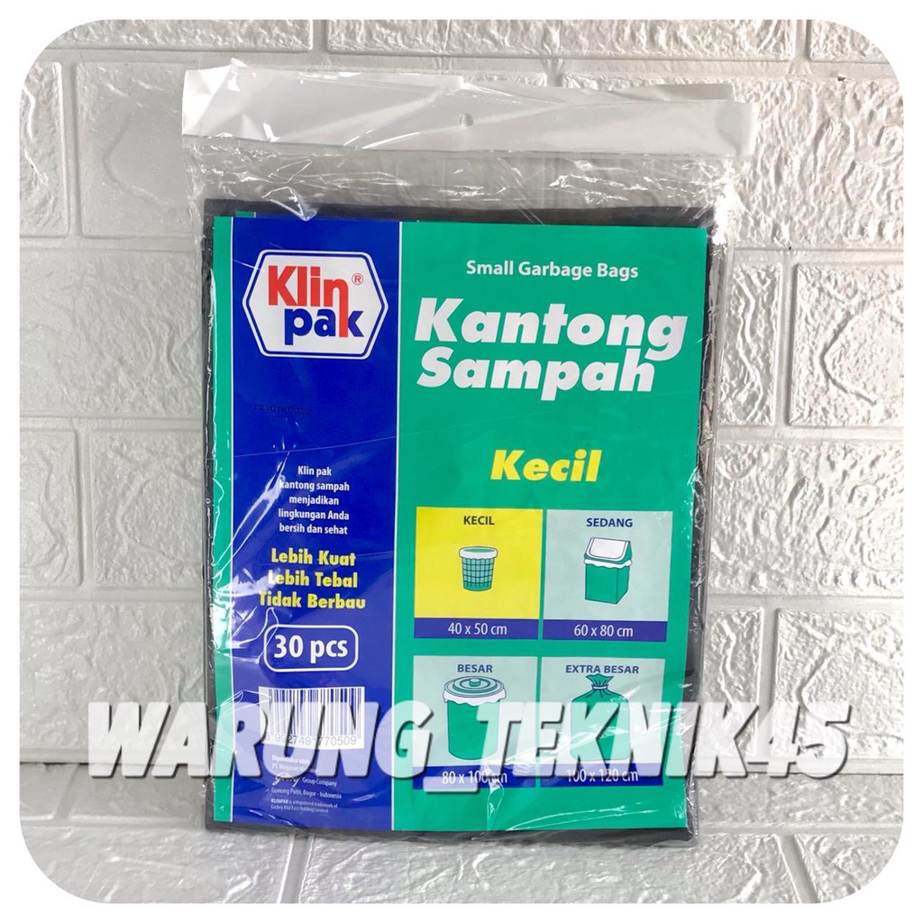 KANTONG PLASTIK SAMPAH KLINPAK | KLIN PAK | KLINPACK | KLIN PACK UK KECIL 40 X 50 CM