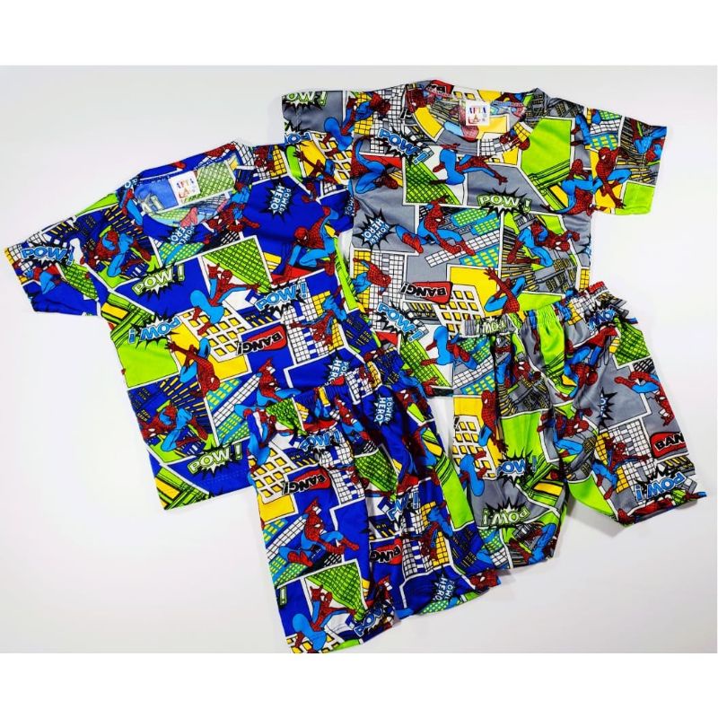 Setelan Baju Anak Laki Laki Karakter Spiderman usia 1-3tahun