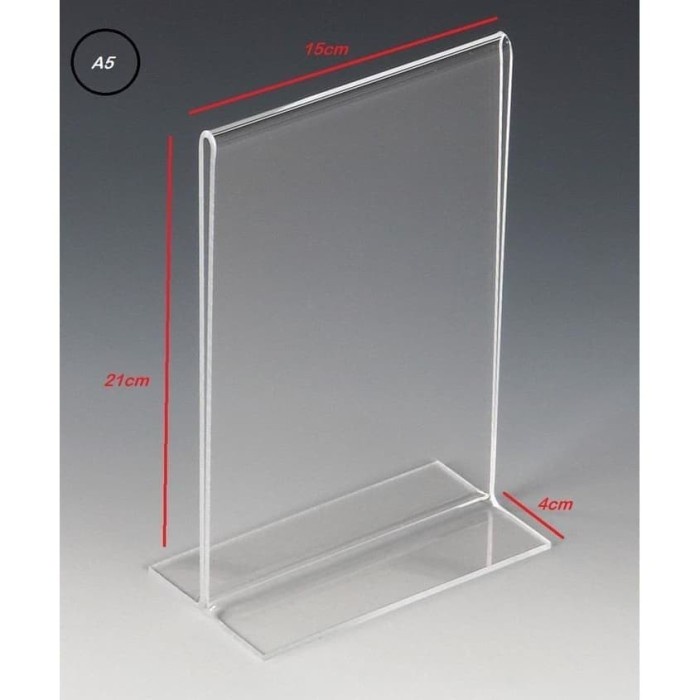 

Cuci Gudang Acrylic Tent Holder / Akrilik Tent Card A5 Tempat Brosur Meja Diskon