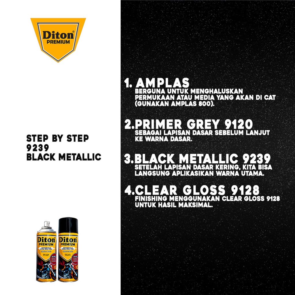 Cat Pilox Diton Premium 9239 Black Metallic hitam metalik 400cc / Pylox / Pilox