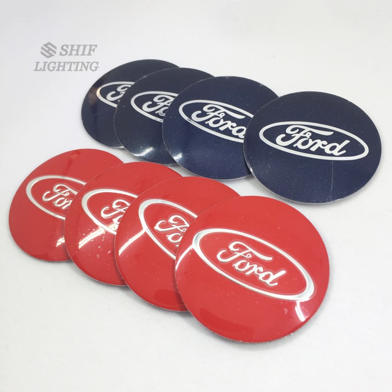 4Pcs Stiker Hub Kap Ban Mobil Logo Ford 56mm