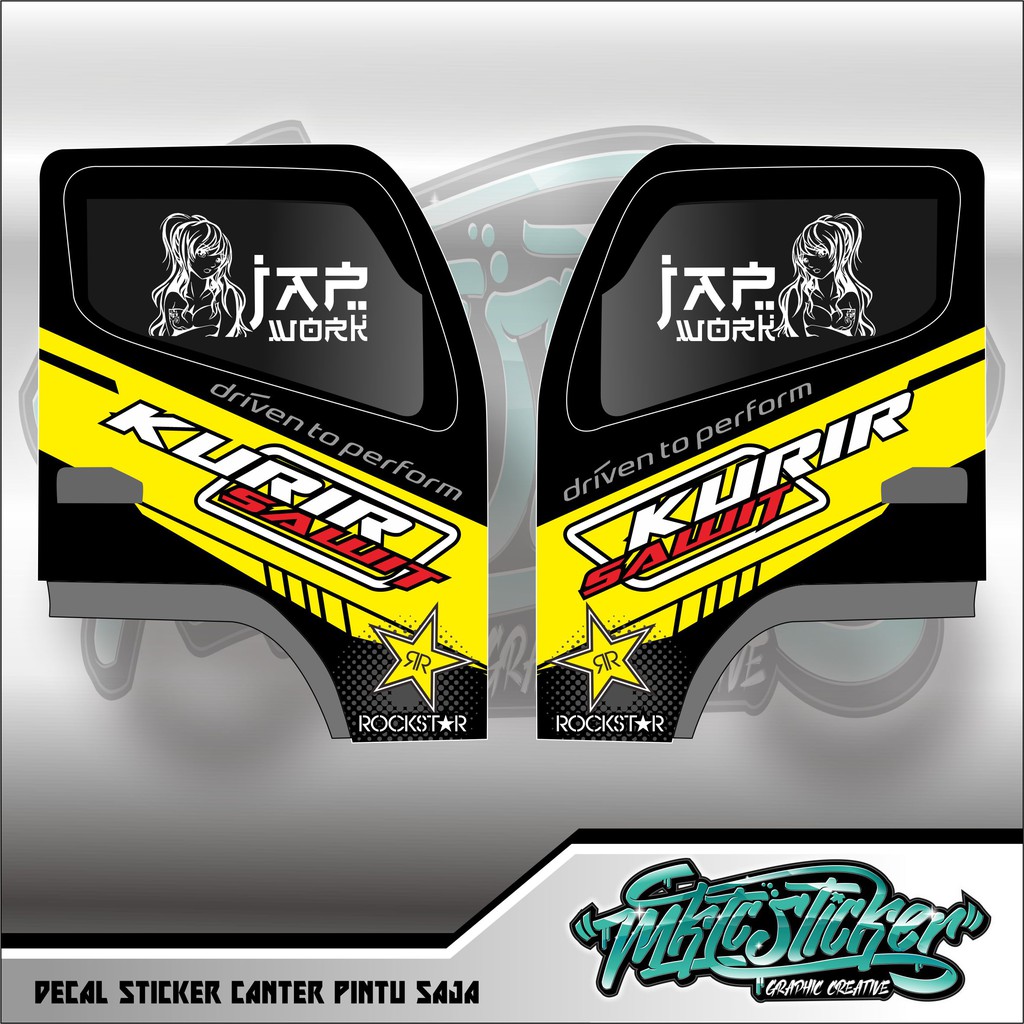 decal canter pintu saja kanan kiri (gambar bisa request)
