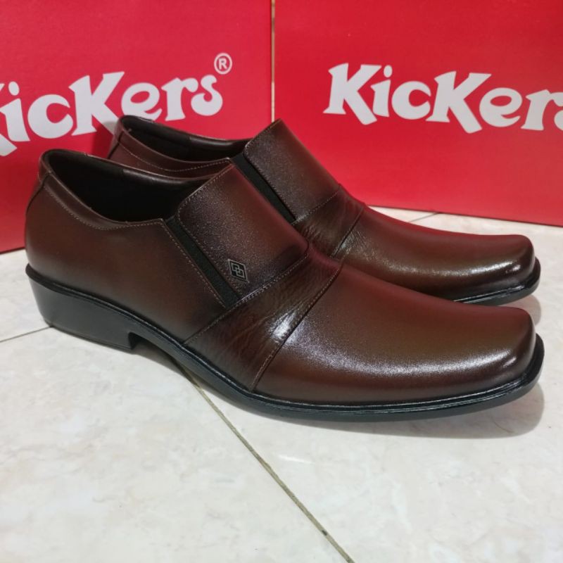 Kickers Sepatu Pantofel Pria Bahan Kulit Asli Sepatu Formal Kantoran Elegan Kode PX17