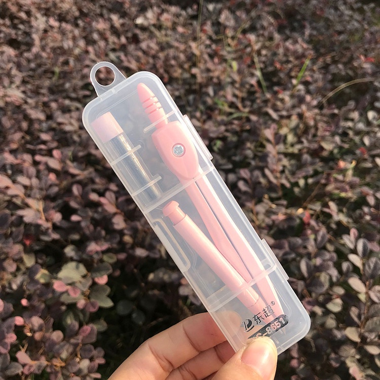 Alat Tulis Membuat Lingkaran Busur / Jangka Import Set Math + Pensil