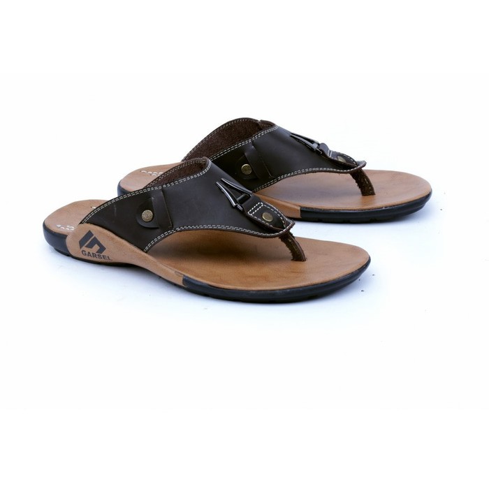 GSG 3429 Sandal sendal kulit cowok pria garsel bandung