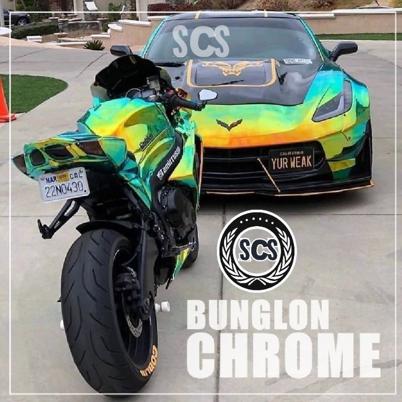 SKOTLET STIKER MOTOR BUNGLON CHROME PREMIUM TERBARU SKOTLET CROM BUNGLON STIKER MOTOR BUNGLON CROM S
