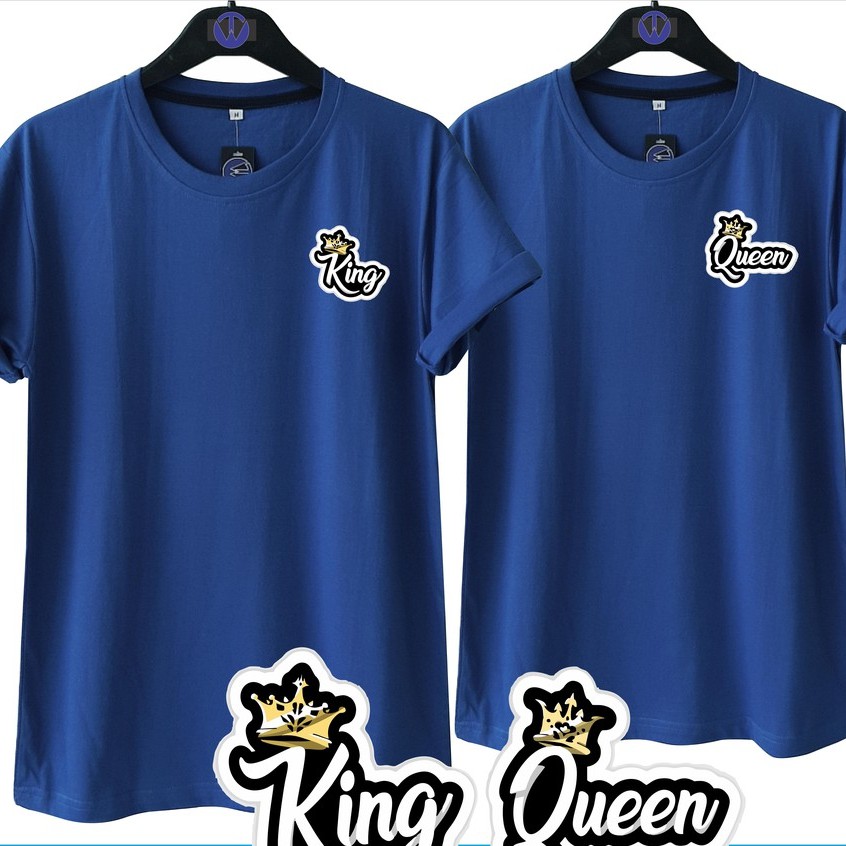 NC KAOS COUPLE PASANGAN KING & QUEEN / UNISEX TSHIRT DISTRO CASUAL