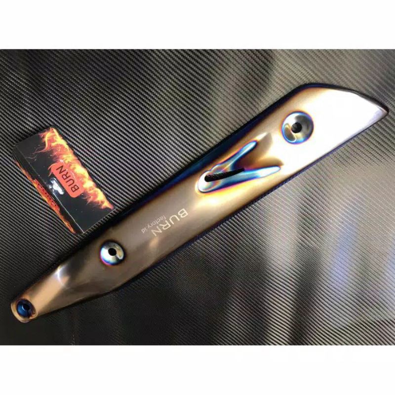 Tameng Knalpot Wave125 kharisma supra125 Titanium by BURN