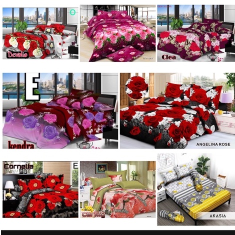 Sprei motif bunga &amp; motif aethetic terbaru uk 180 x 200 cm gratis sarban sargul