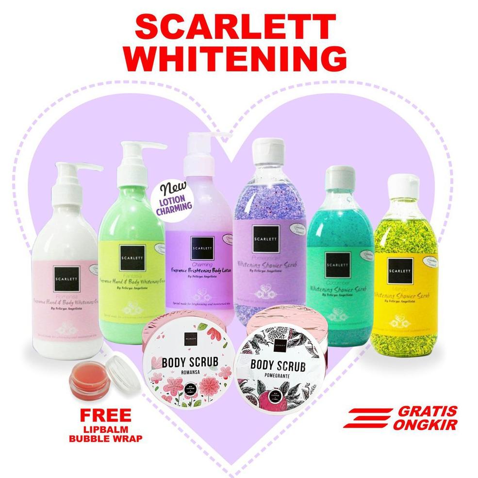 [KODE PRODUK 9EHNL5844] SCARLETT WHITENING Series Paket Lengkap Scarlet By Felicya Angelista