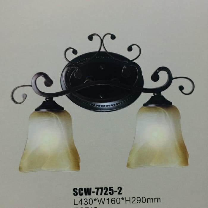 LAMPU DINDING KLASIK MINIMALIS 2 LAMPU