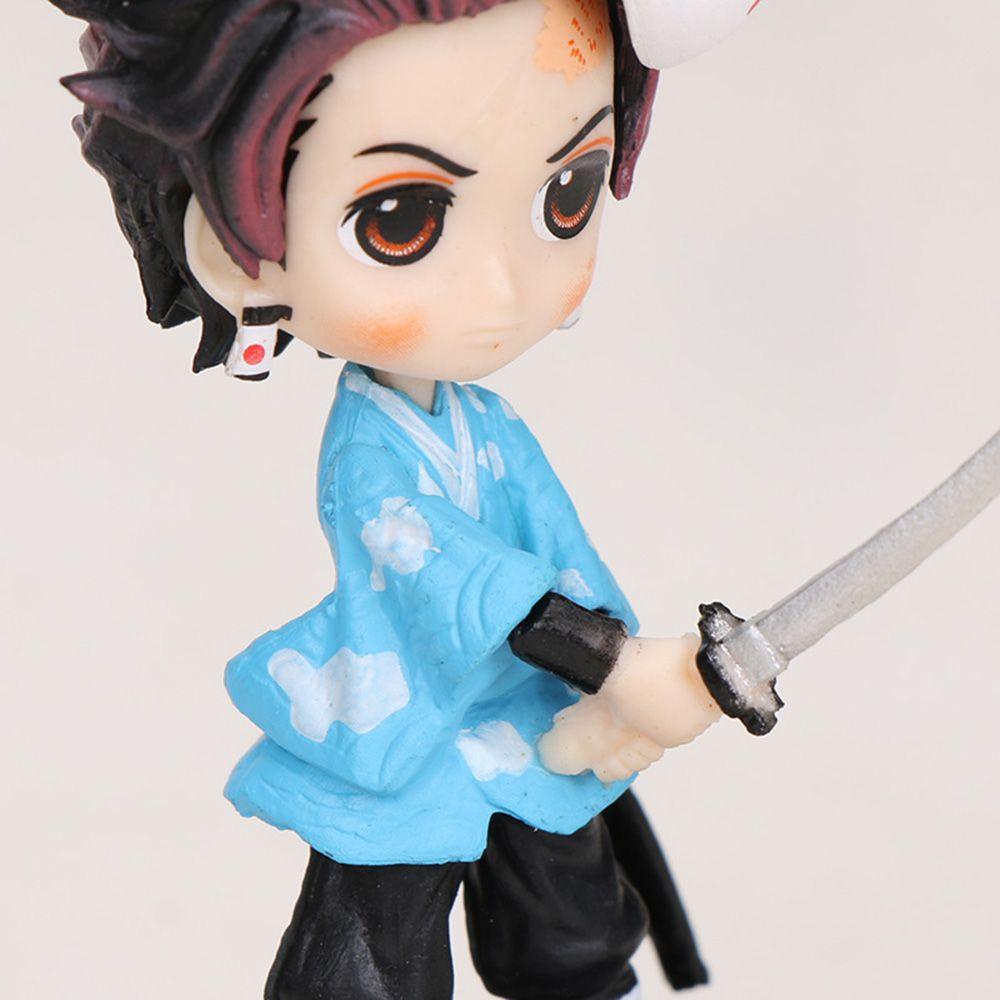 Suyo 6Pcs / Set Miniatur Patung Anime Demon Slayer Kimetsu No Yaiba Bahan PVC Untuk Dekorasi