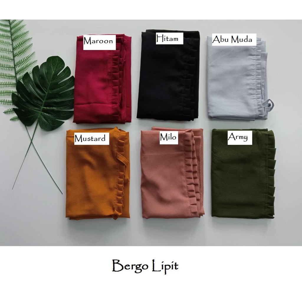 Bergo Diamond Lipit / Hijab Sarah Lipit / Bergo Instan-2