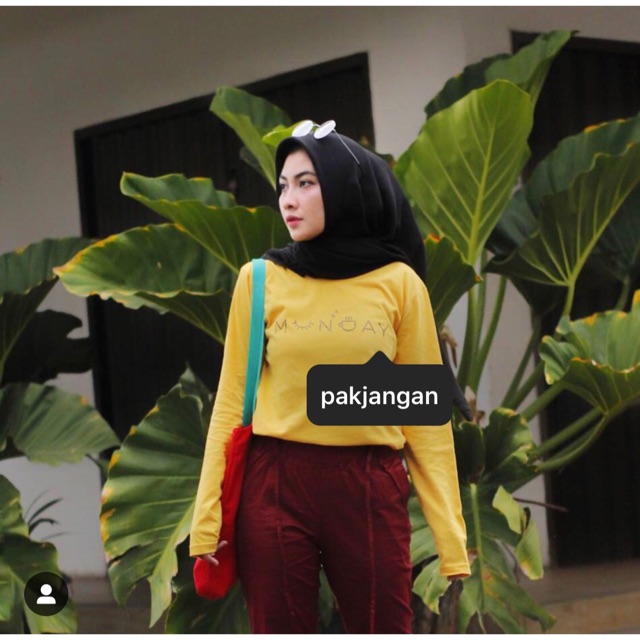 MUNDAY LONGSLEEVE KUNING MUSTARD PANJANG BAJU KAOS TUMBLR TEE TSHIRT