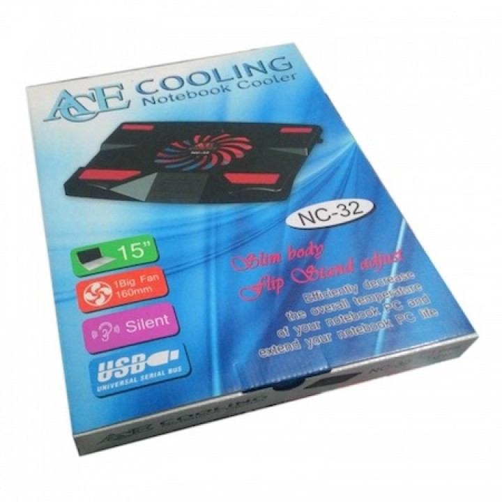 big fan Ace cooling Extra fan kipas laptop samoon untuk notebook 14 - 15 inch berkualitas murah