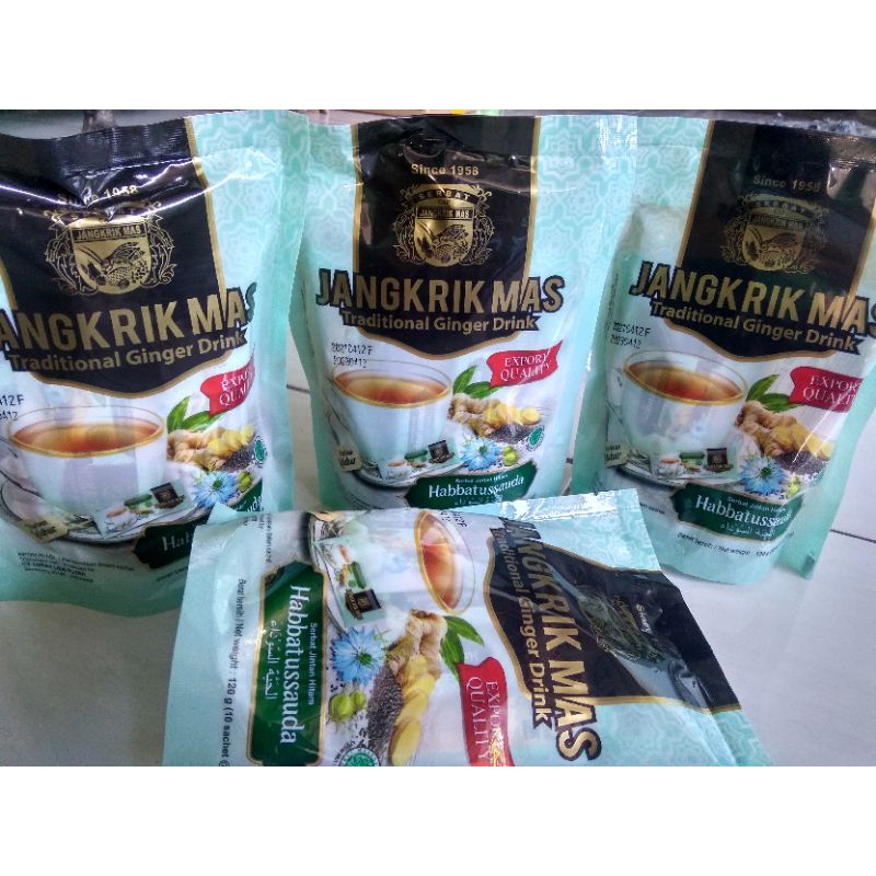 promo Jangkrik Mas jahe + Habbatussauda jinten hitam isi 10 sachet