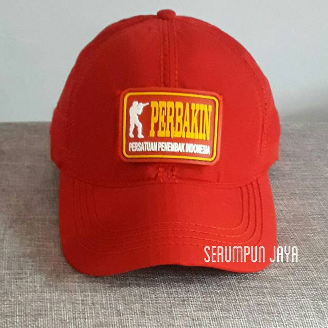 TOPI PERBAKIN MERAH - TOPI PERBAKIN VELCRO MERAH + PATCH