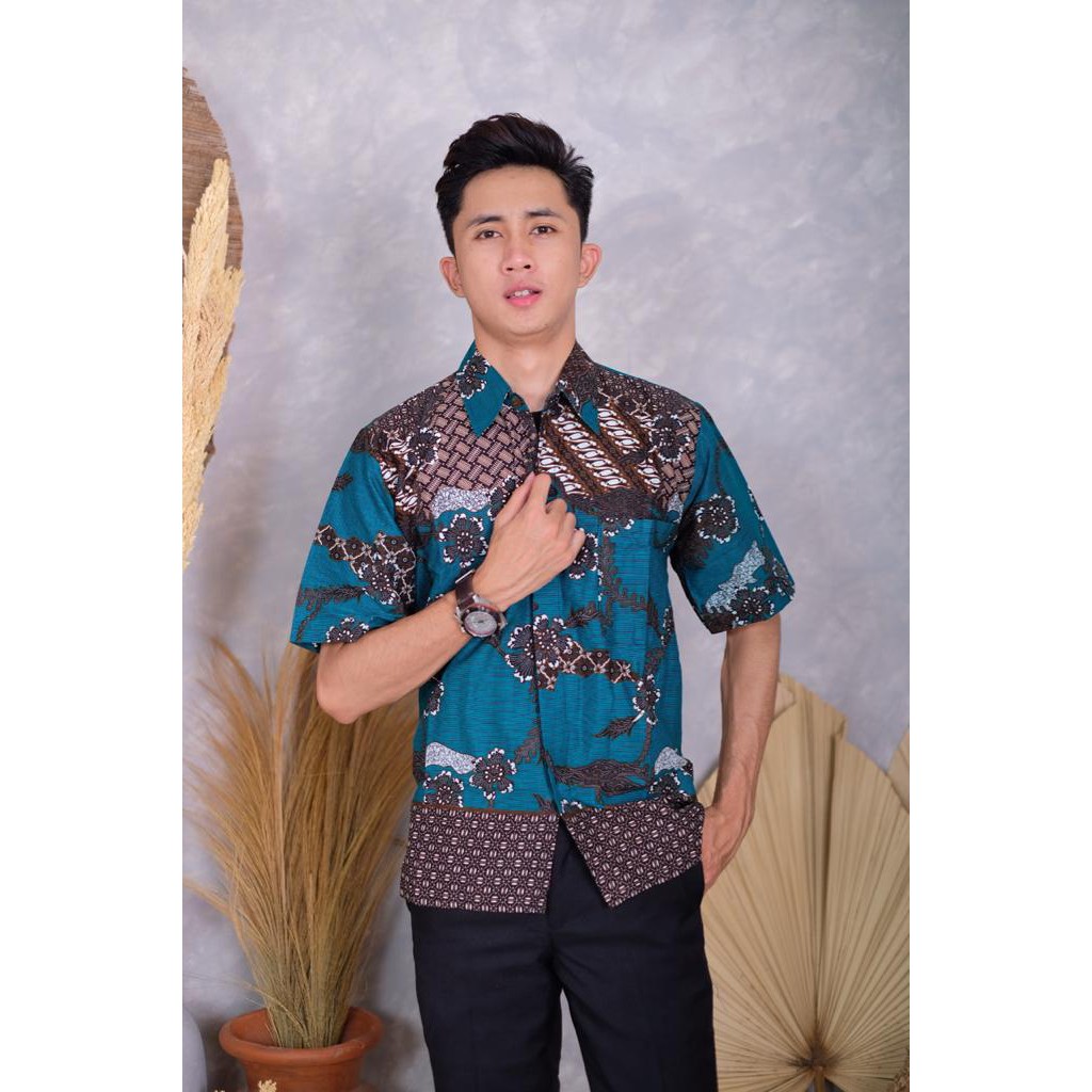 BATIK PRIA LENGAN PENDEK M L XL XXL