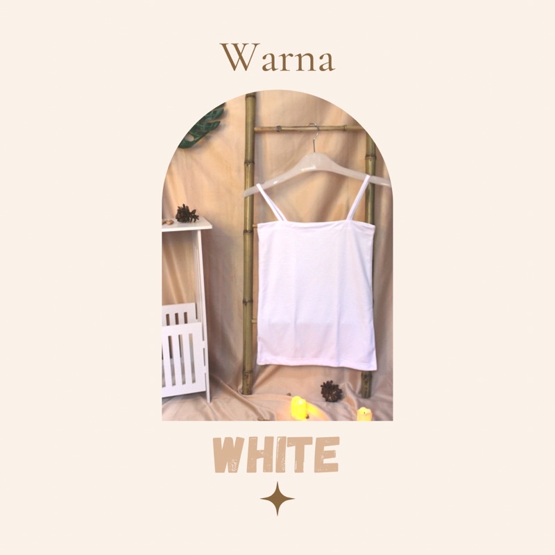 Big Size Tanktop Kemben/Tanktop Jumbo/Tanktop Tali kecil-Putih