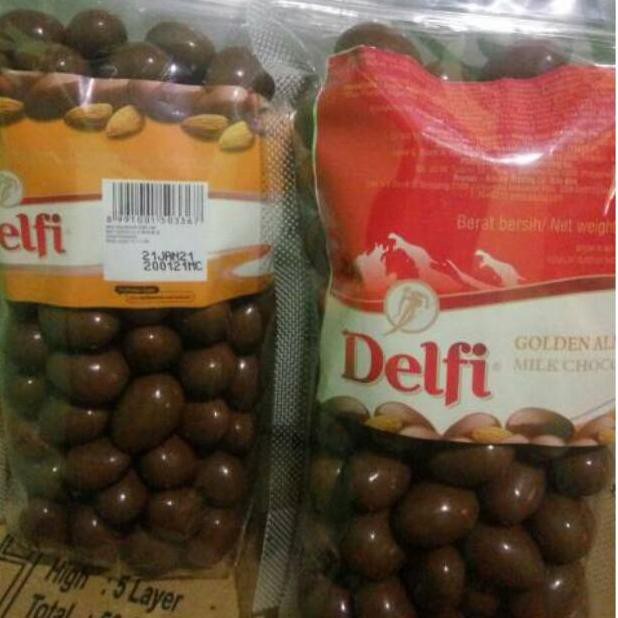 

(BR B0X 13F4BY) Coklat Delfi 500gr Almond Mede Repacking - Cokelat Delfi Kiloan 500 gram - Koin Roun