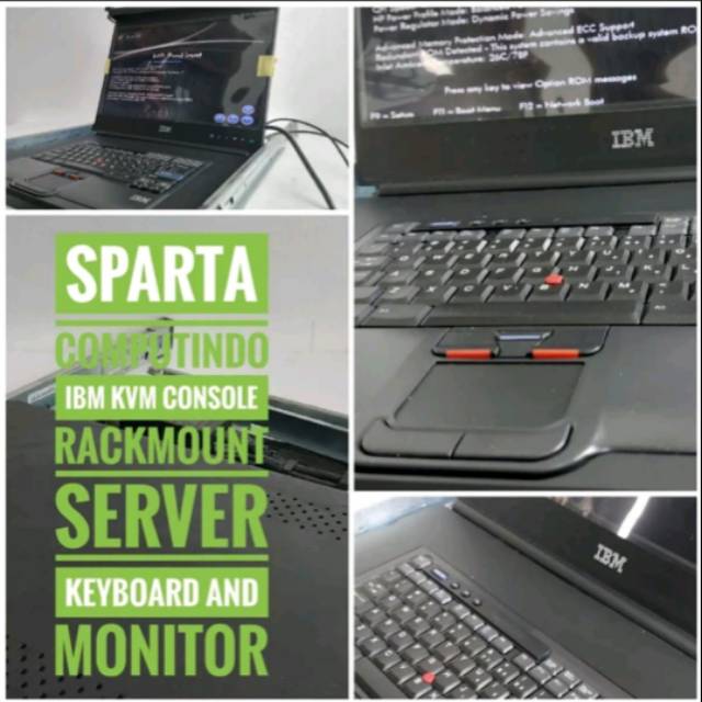 IBM KVM Console Rackmount Server Keyboard and Monitor second Siap Pakai