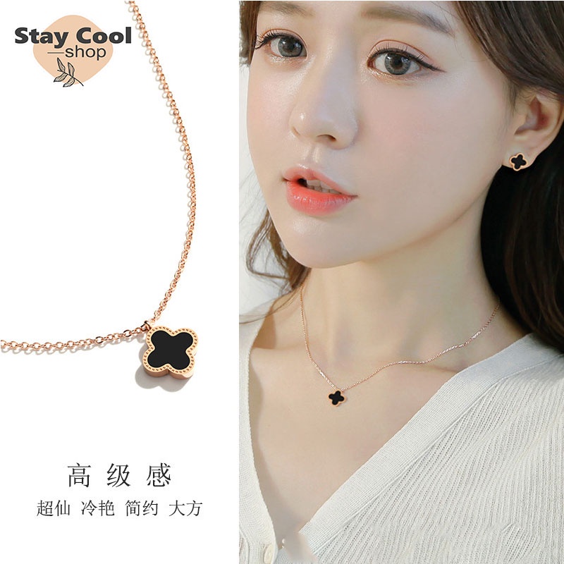 KALUNG TIFFANY Titanium ANTI Karat dan LUNTUR Warna Emas Asli Titanium Model Tambah Fashion Korea Terbaru