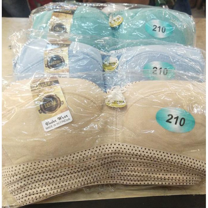 Bra Lorina 210 Underwear tanpa kawat motif polos harga murah