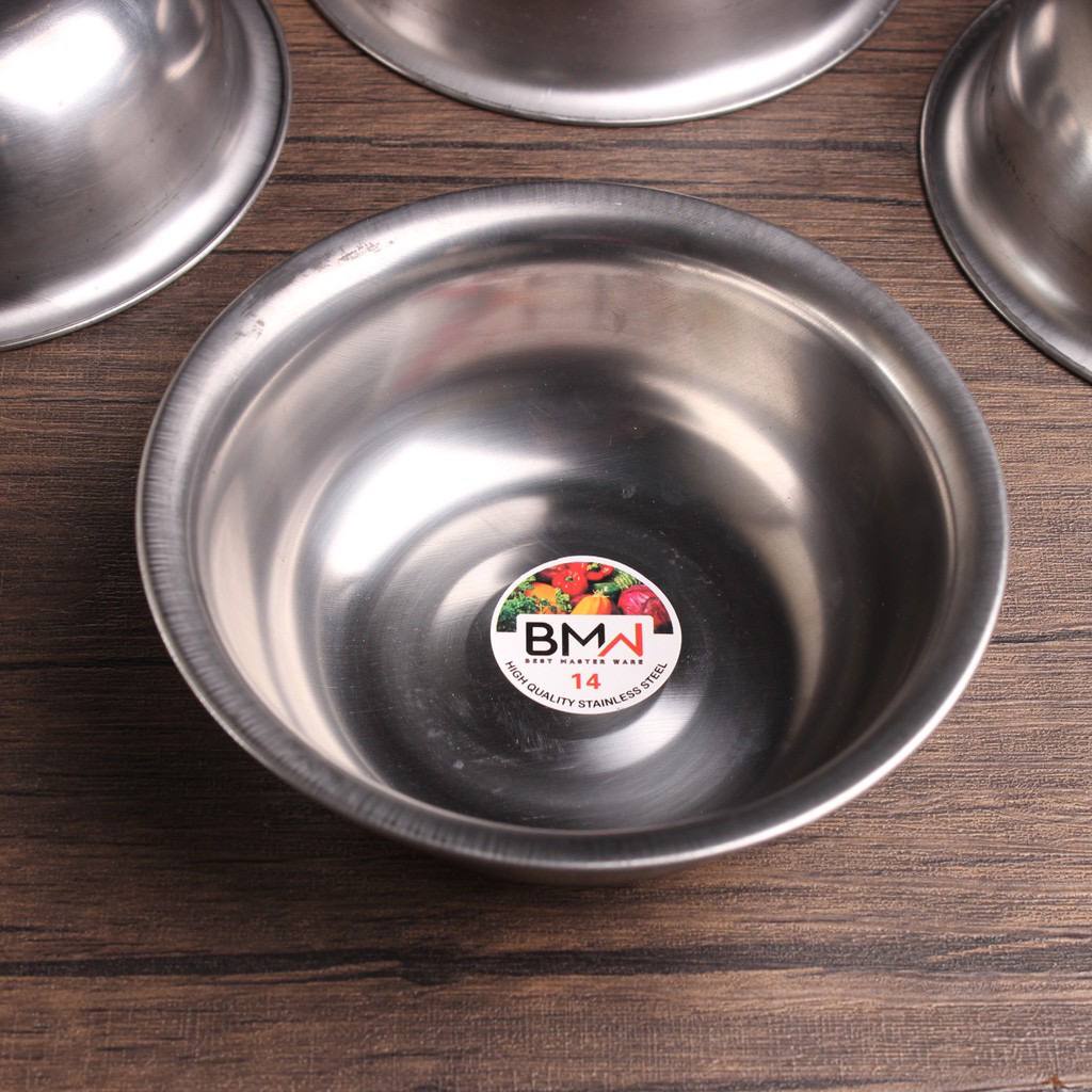 JT - Hot item mangkok stainless serbaguna 14 mangkuk sambal mangkok kobokan mangkok stainless TEBAL MURAH / Baskom Stainless uk 14