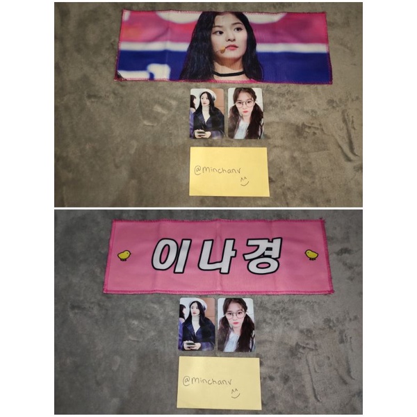 FROMIS_9 LEE NAGYUNG SLOGAN HAND BANNER TOWEL WITH BONUS PHOTOCARD LEE NAGYUNG IDOL SCHOOL BTS SEVEN