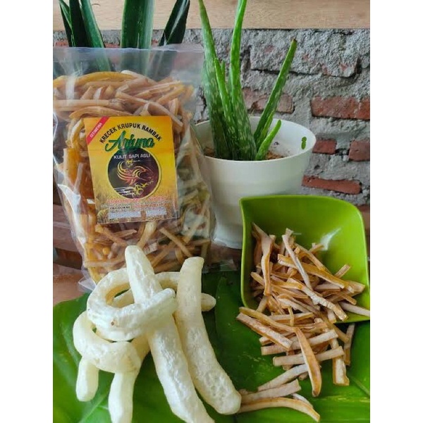 krupuk krecek Rambak Arjuna||Asli kulit sapi buatan keb Mojokerto