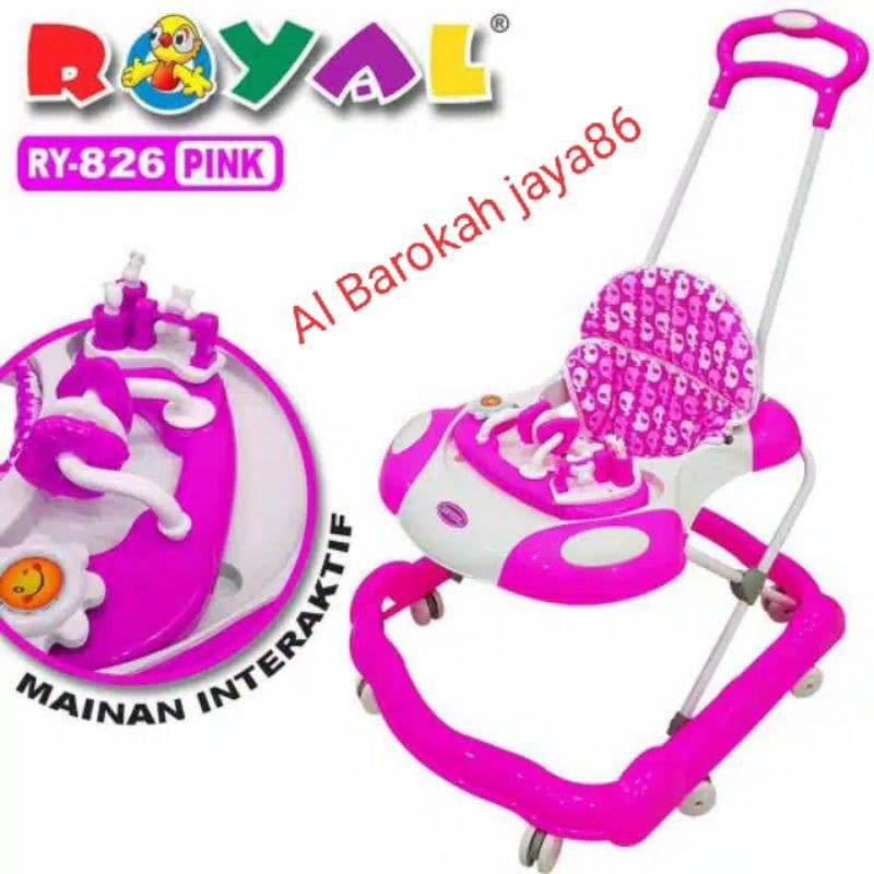 Baby Walker Royal RY 826 biru  alat belajar jalan Bayi