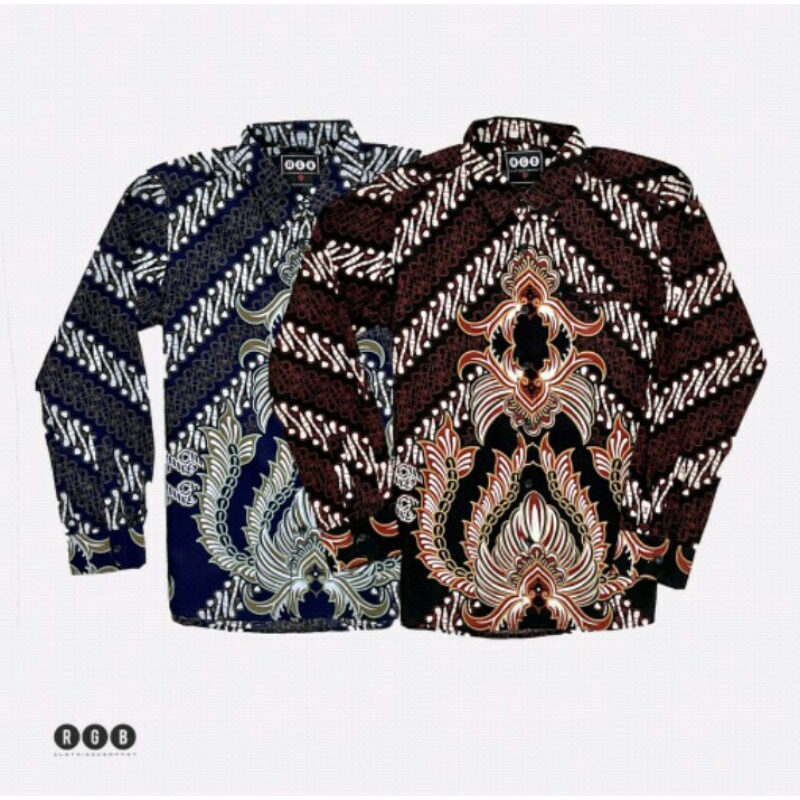 RGB kemeja batik pria lengan panjang