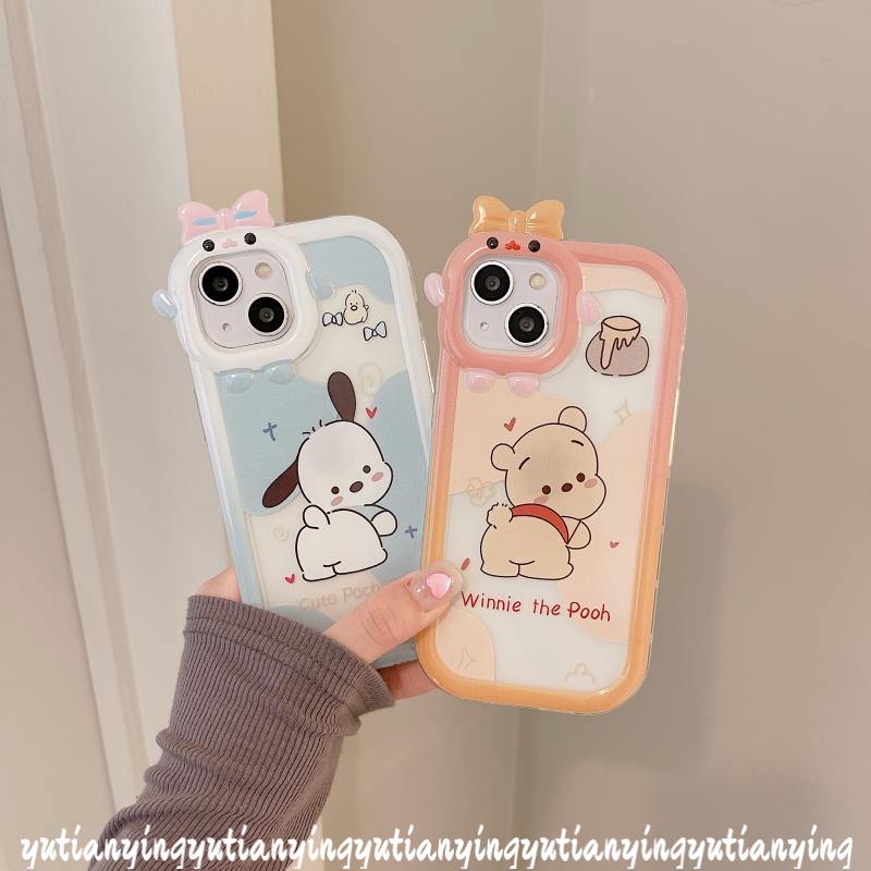 Soft Case Desain Kartun Pochacco Winnie The Pooh 3D Untuk IPhone 7 8 Plus 11 6 6S XR 14 Plus 13 12 14 Pro MAX X XS MAX SE 2020