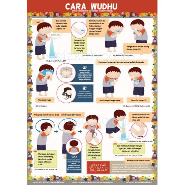 Poster Tata Cara Wudhu Anak Laki Laki Shopee Indonesia