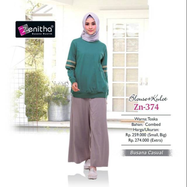 Pakaian olahraga muslimah Zenitha  Zn -374