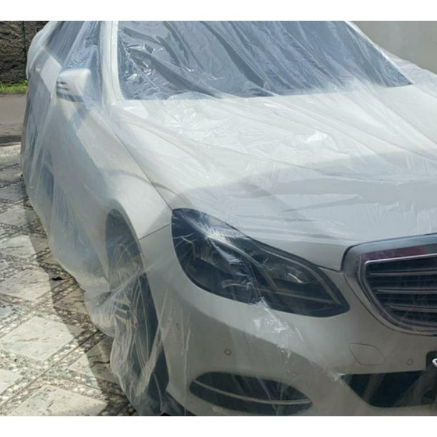 TOPCAR Cover Mobil Transparan BMW E34 Plastik Tebal Plastik Waterproof Outdoor Indoor Part Mobil Aksesoris Exterior Selimut Pelindung Anti Air  Debu Kotoran Hewan Teras Gudang Rumah