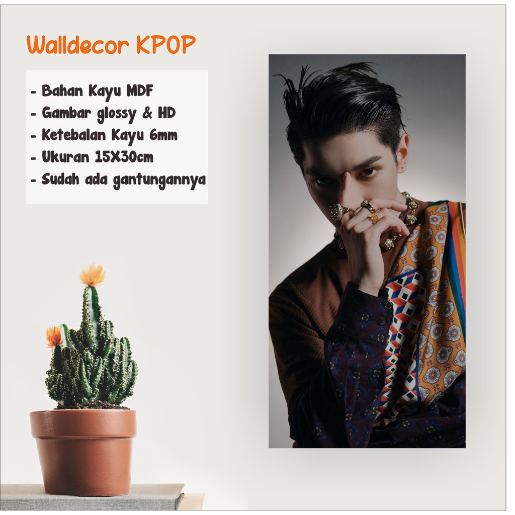 WALLDECOR NCT 127 TAEYONG FAVORITE UKURAN 15X30 CM WALL DECOR POSTER KAYU HIASAN DINDING KPOP