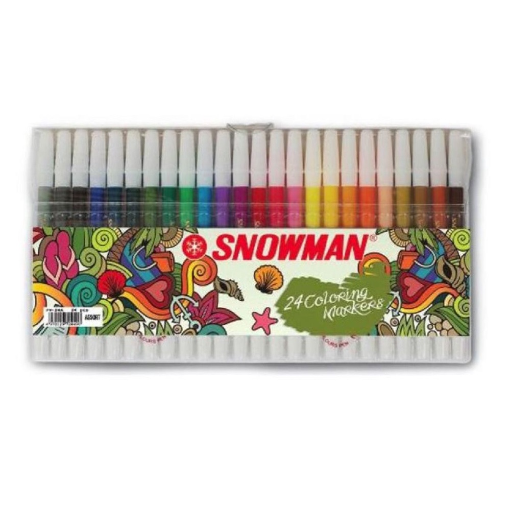 SPIDOL 24 WARNA SNOWMAN COLORING MARKER