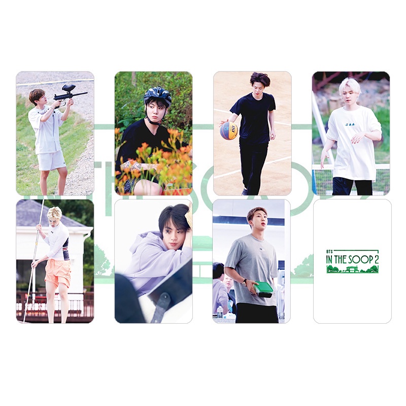 7pcs / set Kartu Ucapan Desain BTS IN THE SOOP SEASON 2 Ukuran Kecil