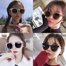 Kaca Bulat Mata Kucing / Kacamata Korean Fashion / Kacamata Hitam Wanita Dan Pria