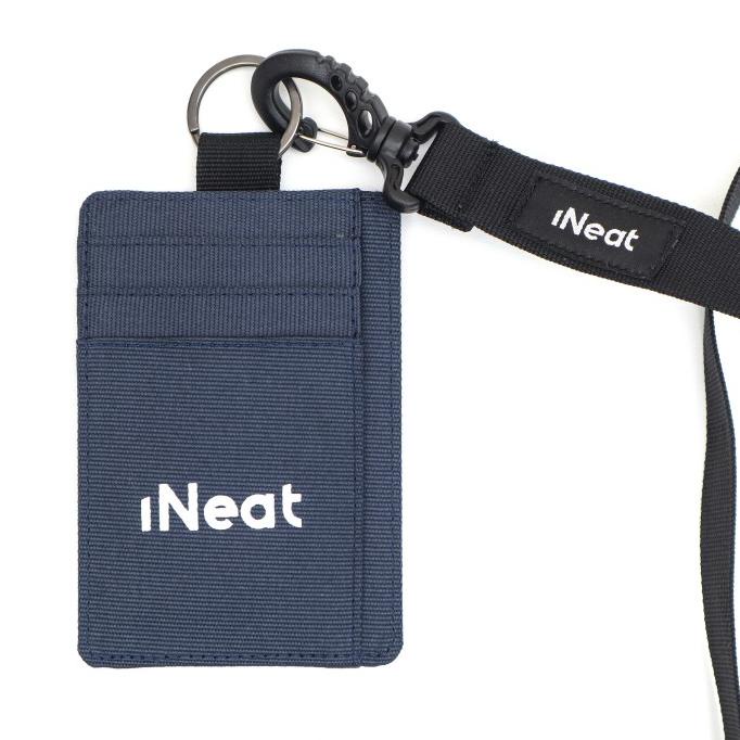 

BAYAR COD iNeat Card Holder Lanyard ID Card Nametag Wallet Navy BOOM SALE Kode 1313