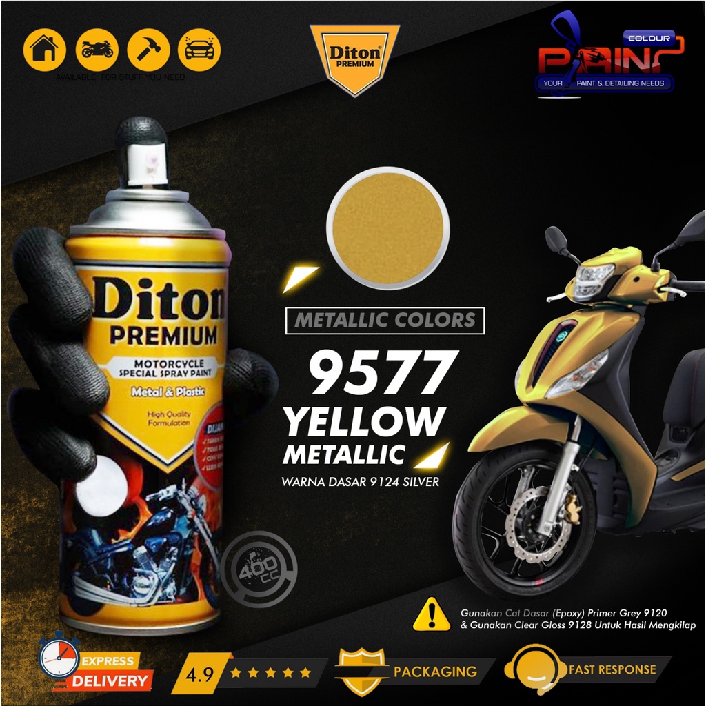 Diton PREMIUM 9577 Yellow Metallic Cat Semprot