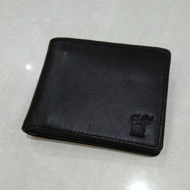 Dompet cowok braunbuffel lipat kulit asli pendek-Bb polos