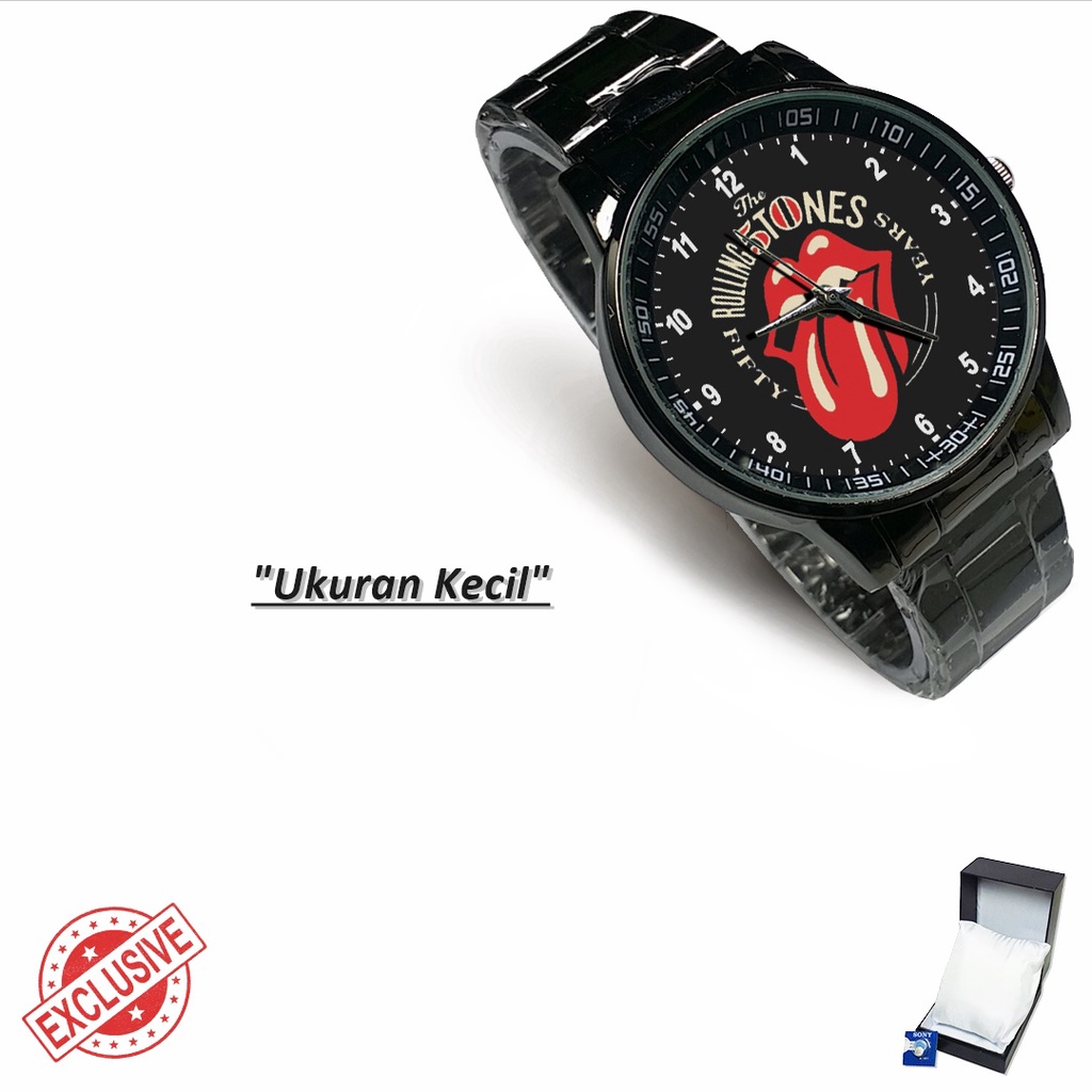 Jam Tangan Rantai Couple THE ROLLING STONES - 2 (Awesome)